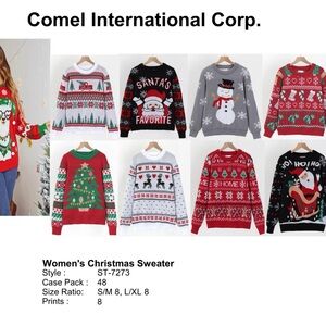 Women's Christmas Sweater - Red and Green